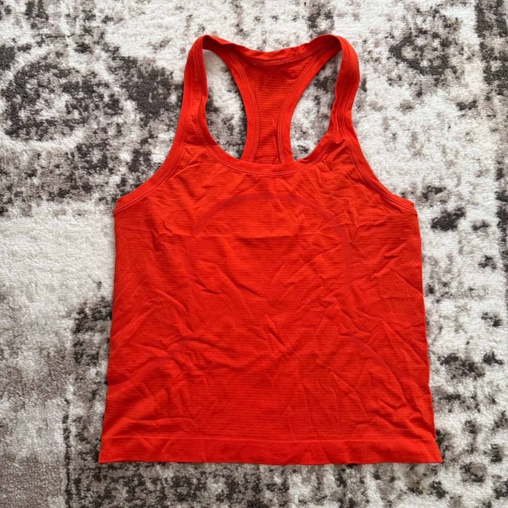 Lululemon Swiftly Tech Race Length Red Tank Top